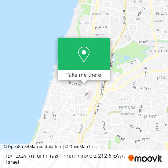 קלפי 212.6 ביס יסודי התורה - שער דרומי תל אביב - יפו map
