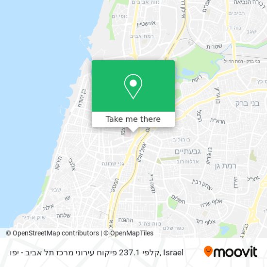 Карта קלפי 237.1 פיקוח עירוני מרכז תל אביב - יפו