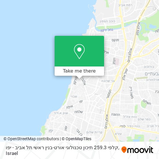Карта קלפי 259.3 תיכון טכנולוגי אורט-בנין ראשי תל אביב - יפו