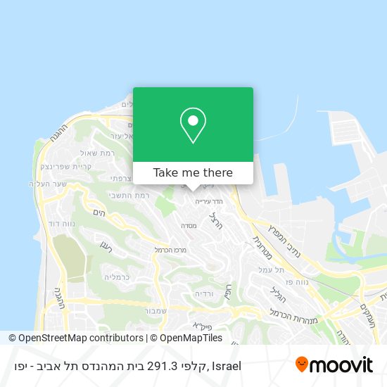 Карта קלפי 291.3 בית המהנדס תל אביב - יפו