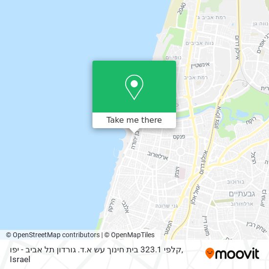 קלפי 323.1 בית חינוך עש א.ד. גורדון תל אביב - יפו map