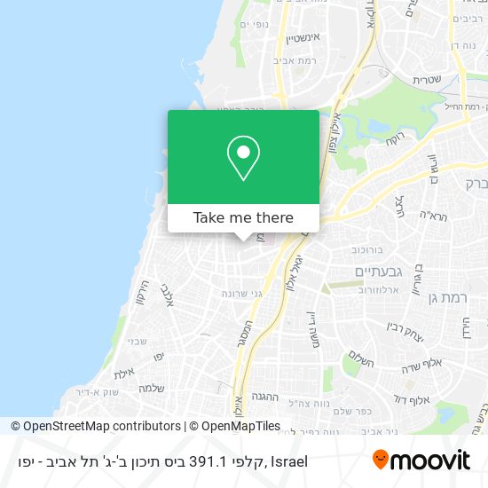 קלפי 391.1 ביס תיכון ב'-ג' תל אביב - יפו map