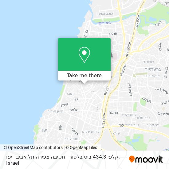 Карта קלפי 434.3 ביס בלפור - חטיבה צעירה תל אביב - יפו