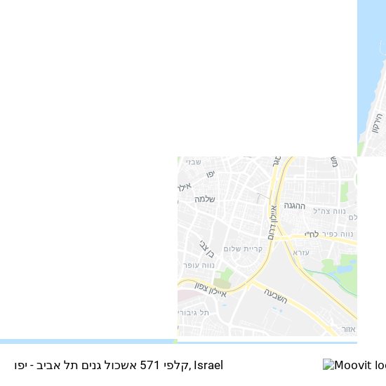 Карта קלפי 571 אשכול גנים תל אביב - יפו