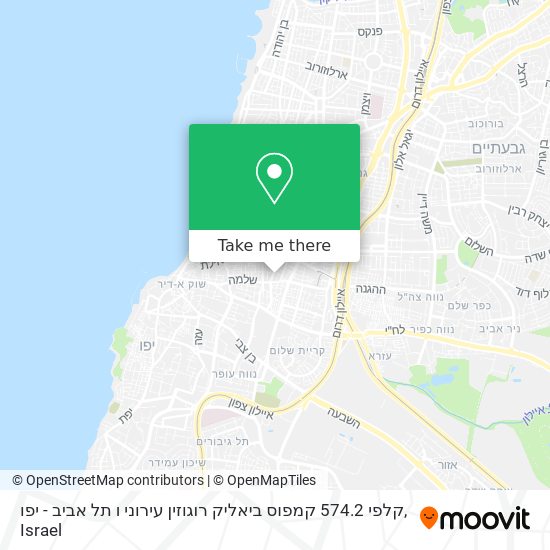 קלפי 574.2 קמפוס ביאליק רוגוזין עירוני ו תל אביב - יפו map