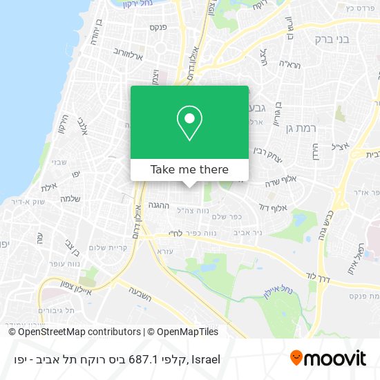 Карта קלפי 687.1 ביס רוקח תל אביב - יפו