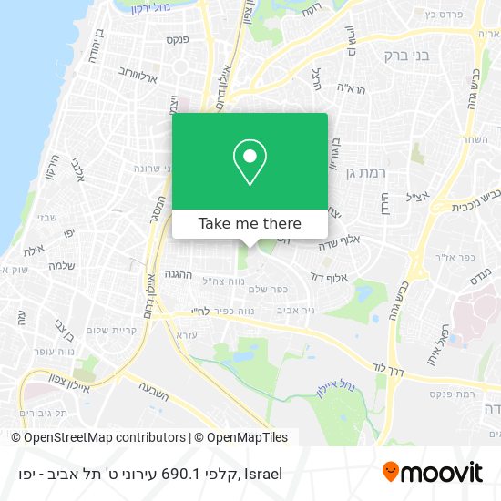 Карта קלפי 690.1 עירוני ט' תל אביב - יפו