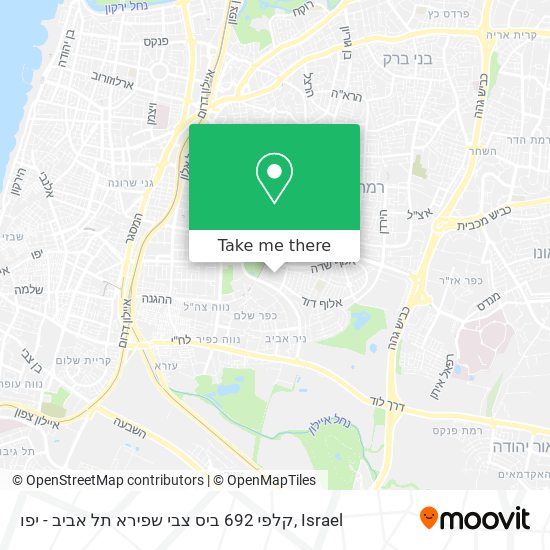 Карта קלפי 692 ביס צבי שפירא תל אביב - יפו