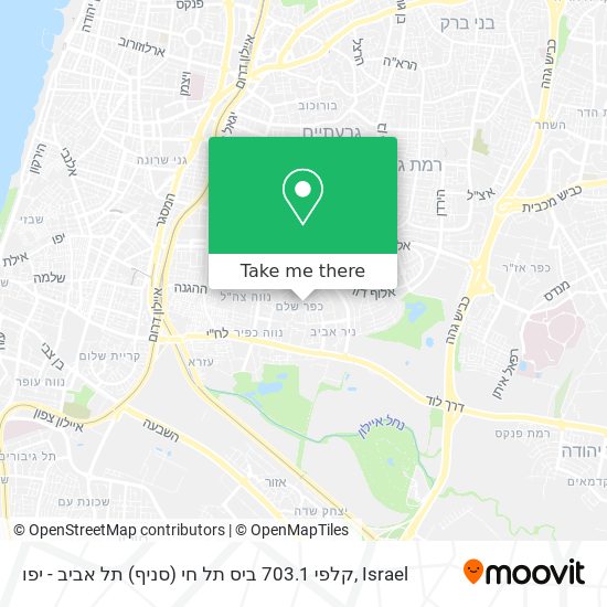 Карта קלפי 703.1 ביס תל חי (סניף) תל אביב - יפו