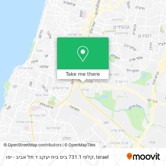 Карта קלפי 731.1 ביס בית יעקב ד תל אביב - יפו