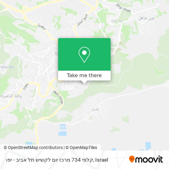 Карта קלפי 734 מרכז יום לקשיש תל אביב - יפו