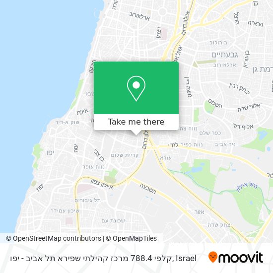 Карта קלפי 788.4 מרכז קהילתי שפירא תל אביב - יפו