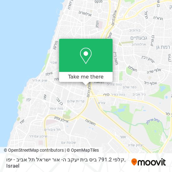 Карта קלפי 791.2 ביס בית יעקב ה- אור ישראל תל אביב - יפו