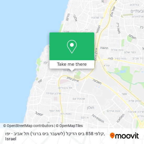 Карта קלפי 858 ביס הדקל (לשעבר ביס ברנר) תל אביב - יפו