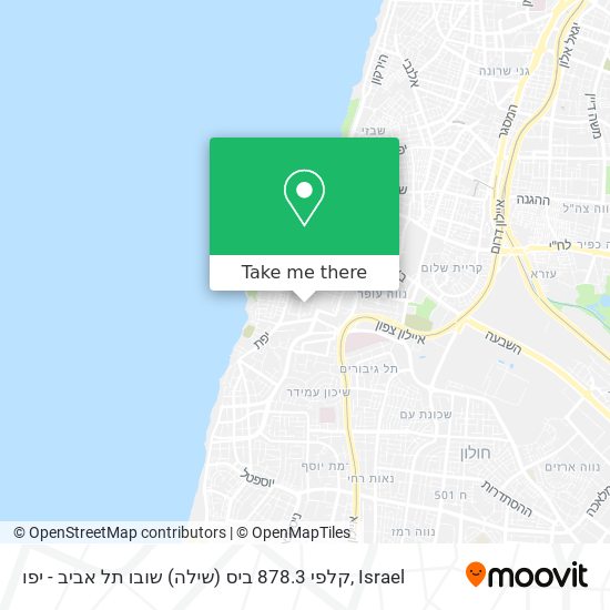 Карта קלפי 878.3 ביס (שילה) שובו תל אביב - יפו