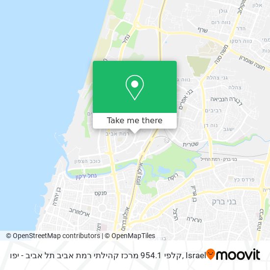 Карта קלפי 954.1 מרכז קהילתי רמת אביב תל אביב - יפו