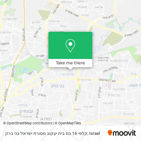 קלפי 16 בס בית יעקוב מסורת ישראל בני ברק map