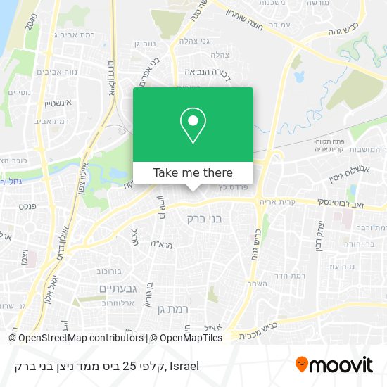 Карта קלפי 25 ביס ממד ניצן בני ברק