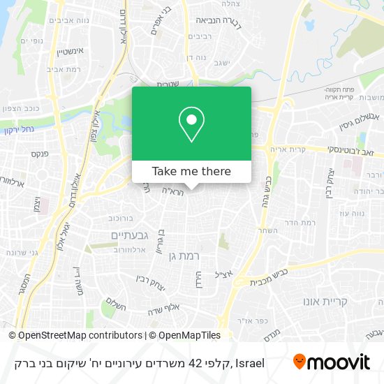 Карта קלפי 42 משרדים עירוניים  יח' שיקום בני ברק