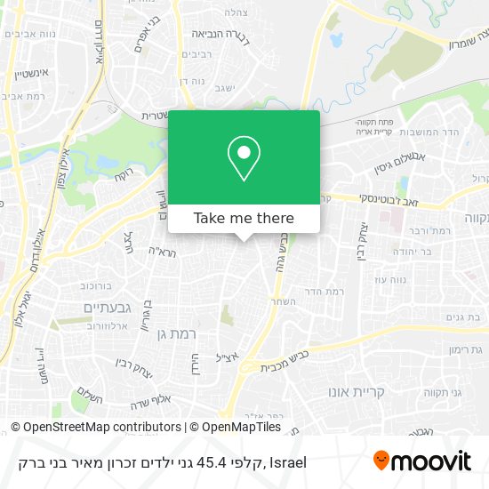 קלפי 45.4 גני ילדים זכרון מאיר בני ברק map