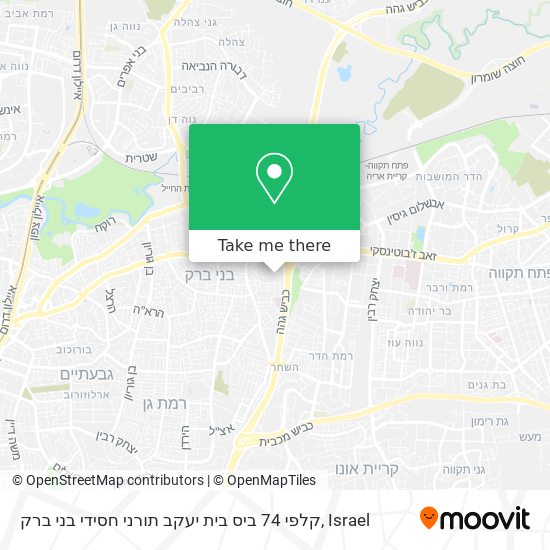 Карта קלפי 74 ביס בית יעקב תורני חסידי בני ברק