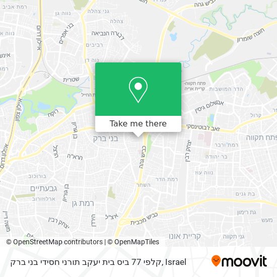 Карта קלפי 77 ביס בית יעקב תורני חסידי בני ברק