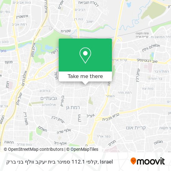 קלפי 112.1 סמינר בית יעקב וולף בני ברק map