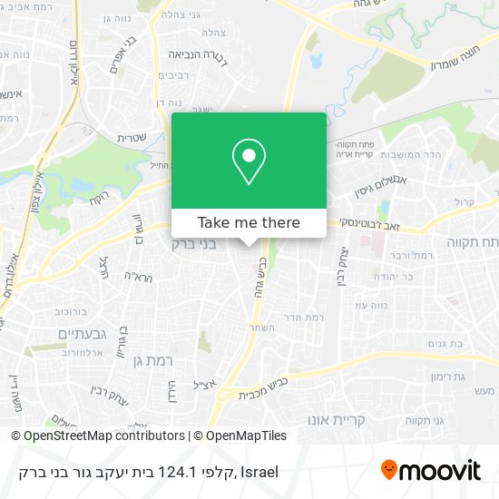 קלפי 124.1 בית יעקב גור בני ברק map