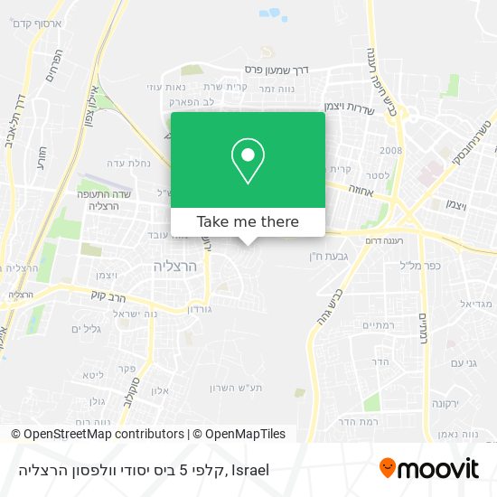 קלפי 5 ביס יסודי וולפסון הרצליה map