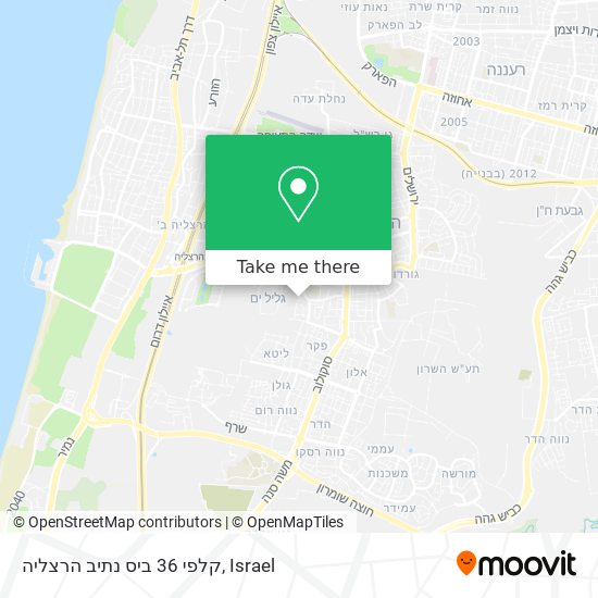 קלפי 36 ביס נתיב הרצליה map