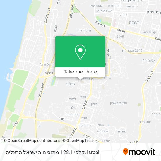 קלפי 128.1 מתנס נווה ישראל הרצליה map