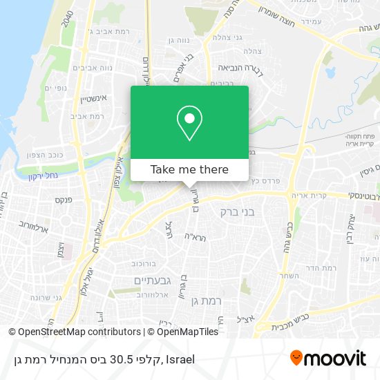 Карта קלפי 30.5 ביס המנחיל רמת גן