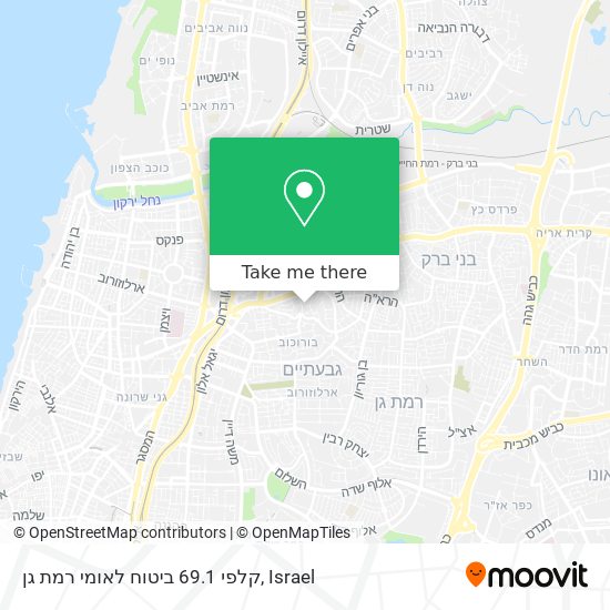 Карта קלפי 69.1 ביטוח לאומי רמת גן