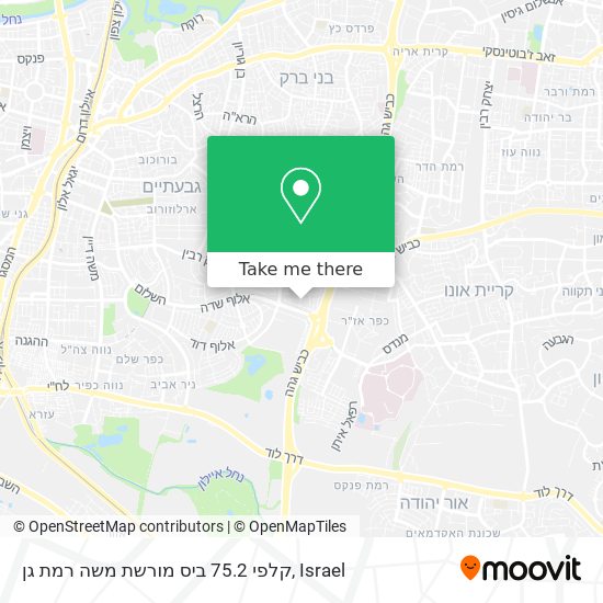 קלפי 75.2 ביס מורשת משה רמת גן map