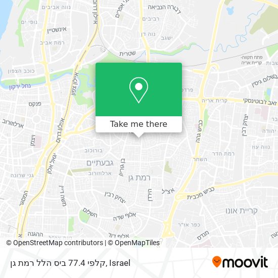 קלפי 77.4 ביס הלל רמת גן map