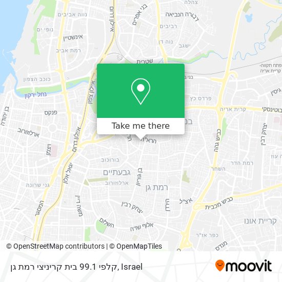 Карта קלפי 99.1 בית קריניצי רמת גן
