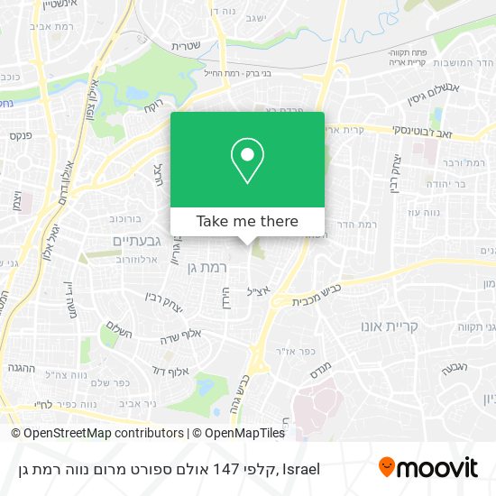 קלפי 147 אולם ספורט מרום נווה רמת גן map