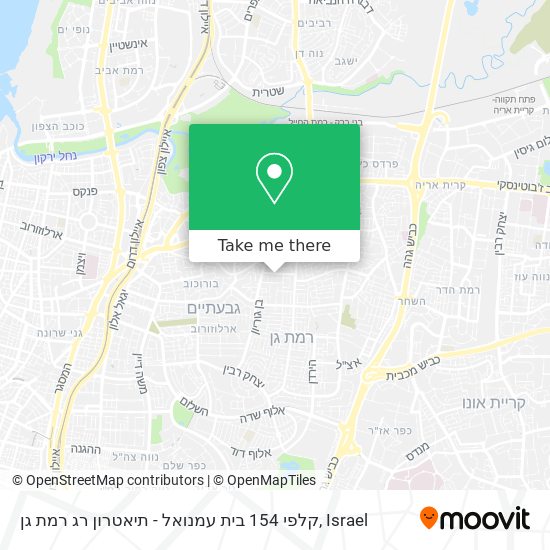 קלפי 154 בית עמנואל - תיאטרון רג רמת גן map