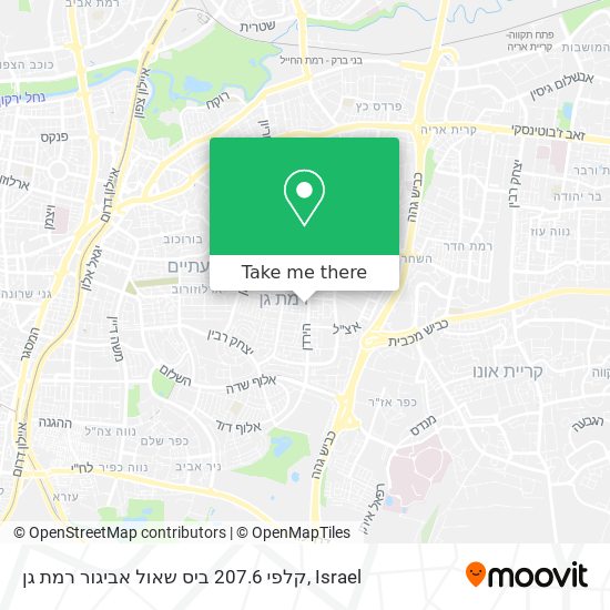 Карта קלפי 207.6 ביס שאול אביגור רמת גן