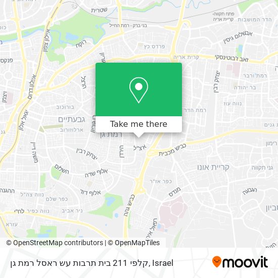 Карта קלפי 211 בית תרבות עש ראסל רמת גן