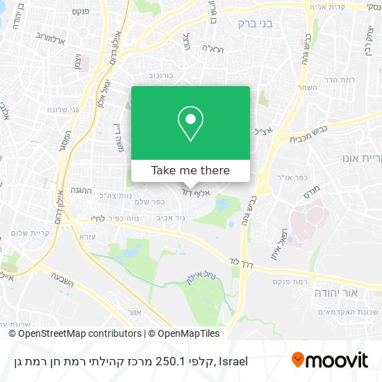 Карта קלפי 250.1 מרכז קהילתי רמת חן רמת גן