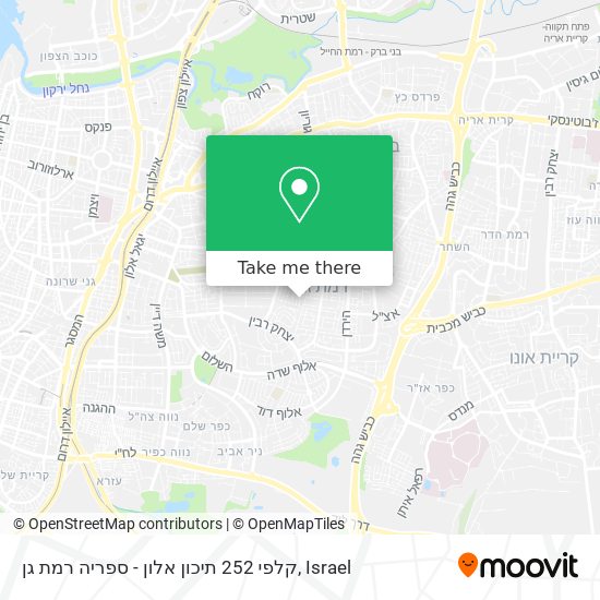 קלפי 252 תיכון אלון - ספריה רמת גן map