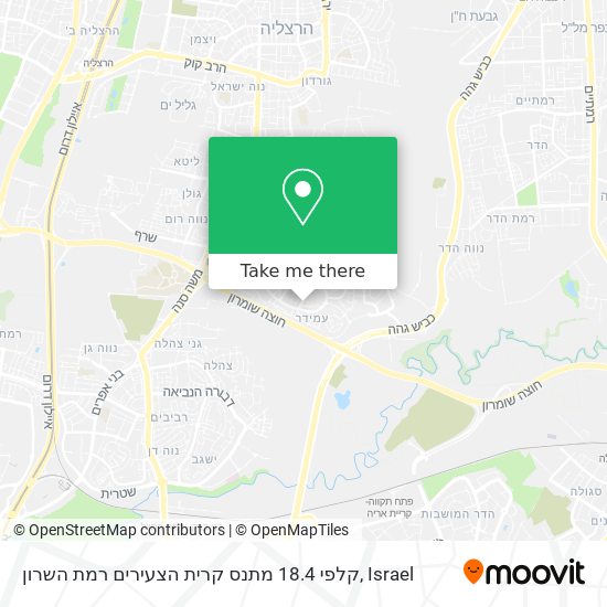 Карта קלפי 18.4 מתנס קרית הצעירים רמת השרון