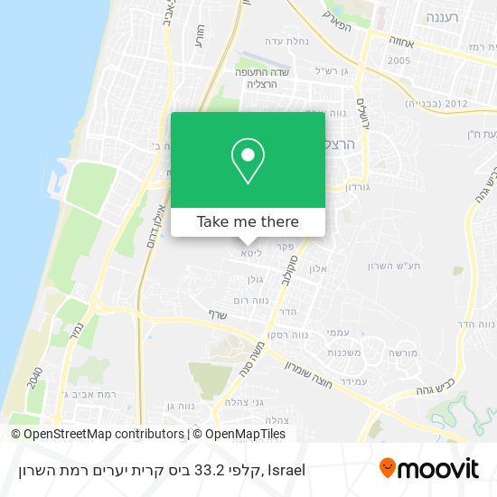 קלפי 33.2 ביס קרית יערים רמת השרון map