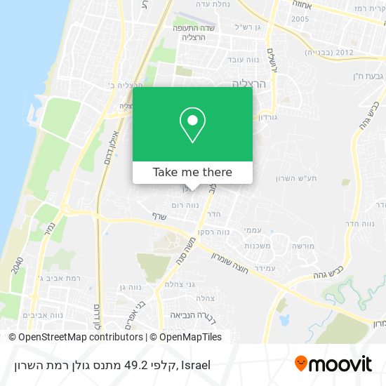 קלפי 49.2 מתנס גולן רמת השרון map