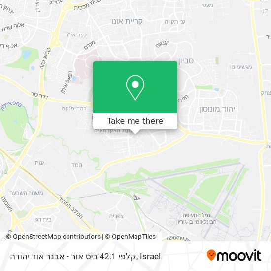 קלפי 42.1 ביס אור - אבנר אור יהודה map