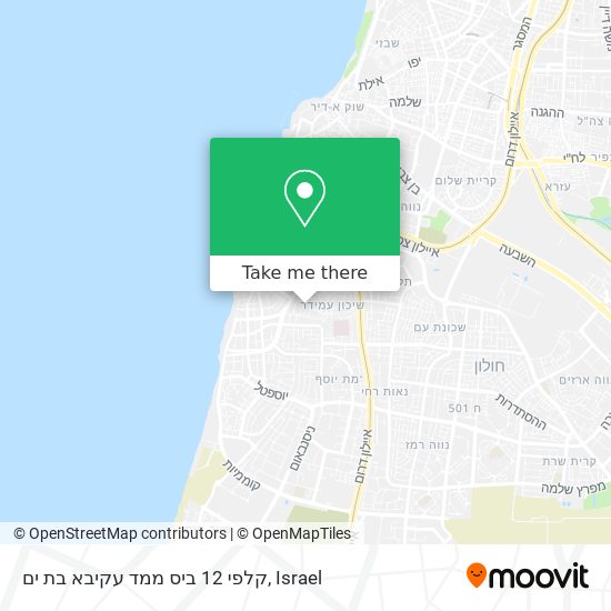 קלפי 12 ביס ממד עקיבא בת ים map