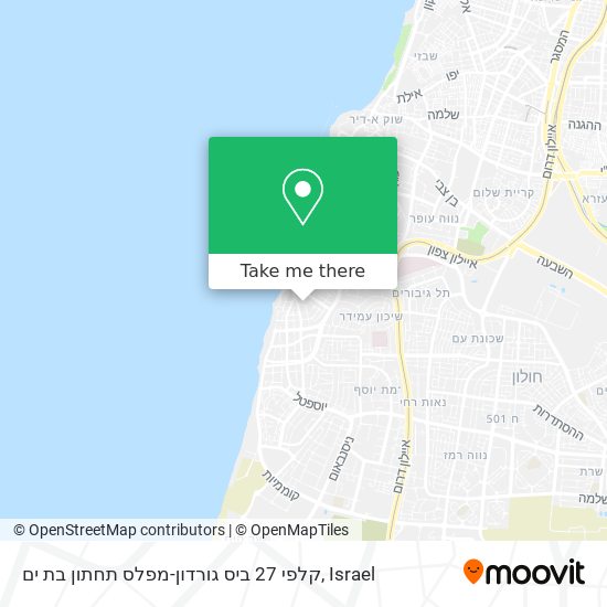 קלפי 27 ביס גורדון-מפלס תחתון בת ים map