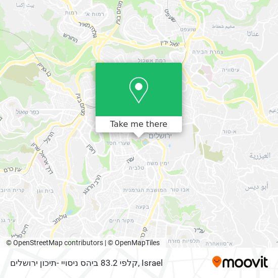 קלפי 83.2 ביהס ניסויי -תיכון ירושלים map