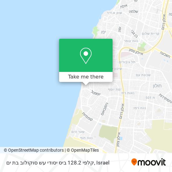 קלפי 128.2 ביס יסודי עש סוקולוב בת ים map